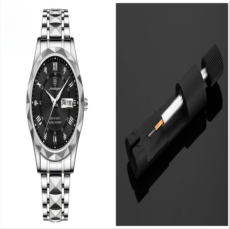 Men's Waterproof Double Calendar Luminous Quartz Watch