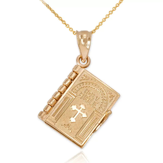 Personalized Bible Book Pendant Necklace